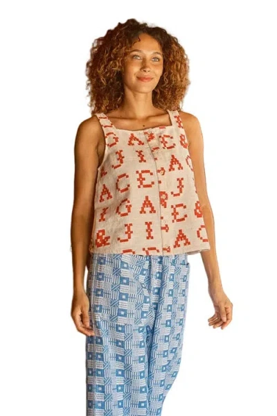 Ace & Jig Anu Button-up Square Neck Tank Top In Neutral