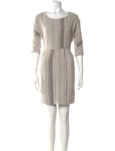 Pre-owned Ace & Jig Bateau Neckline Mini Dress In Multi