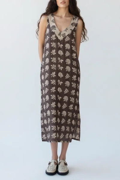 Ace & Jig Beth Reversible V-neck Shift Dress In Brown