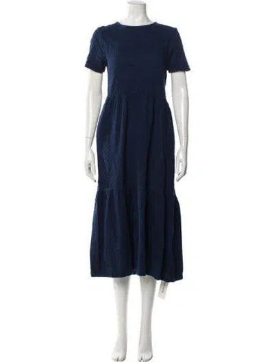 Pre-owned Ace & Jig Crew Neck Long Dress In Blue