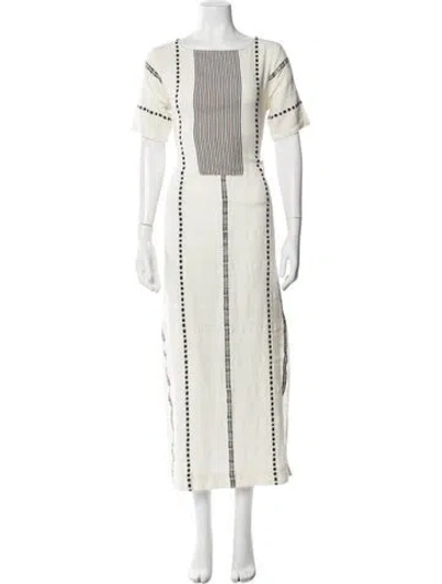 Pre-owned Ace & Jig Crew Neck Long Dress In Neutral