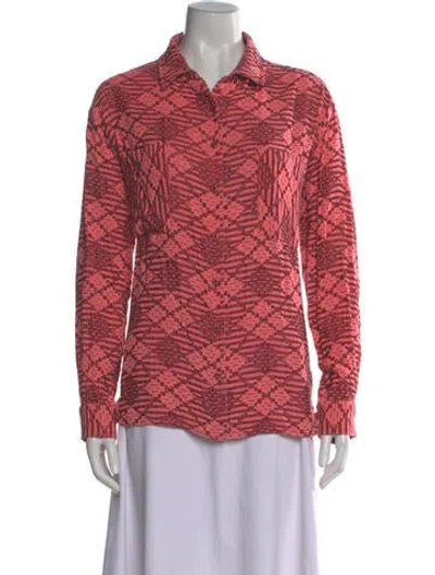 Pre-owned Ace & Jig Crew Neck Long Sleeve Sweatshirt In Red