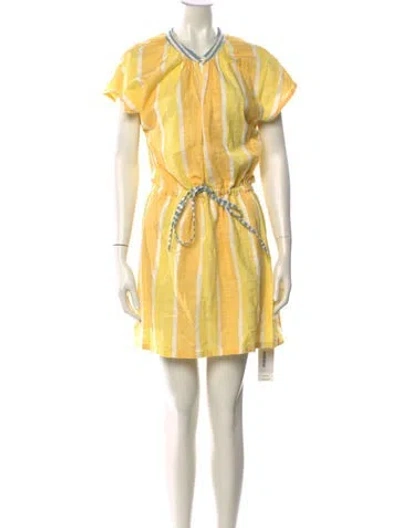 Pre-owned Ace & Jig Crew Neck Mini Dress In Yellow
