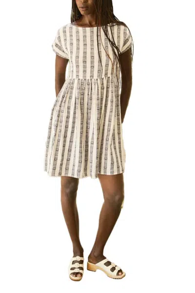 Ace & Jig Float Slit-neck Mini Dress In Neutral