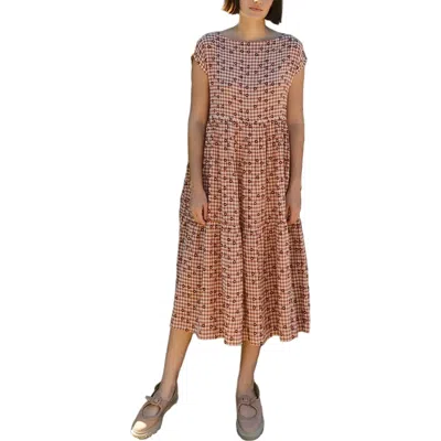 Ace & Jig Float Tiered Mini Dress In Brown