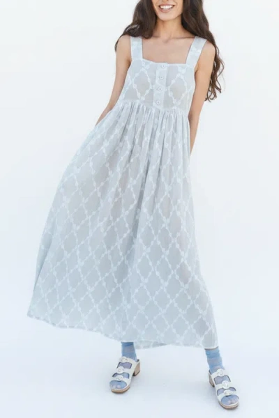 Ace & Jig Gabby Button-up Ankle Length Dress In Purple