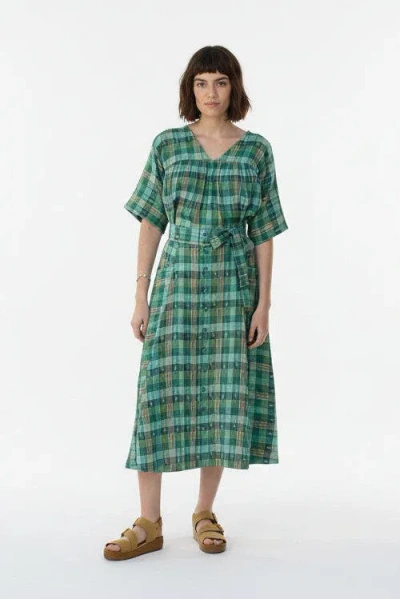 Ace & Jig Gertie Skirt Button Front Midi Skirt In Green