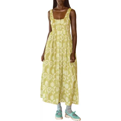 Ace & Jig Ginger Button Front Ankle Length Dress In Multi