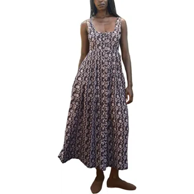 Ace & Jig Ginger Button Front Ankle Length Dress In Multi