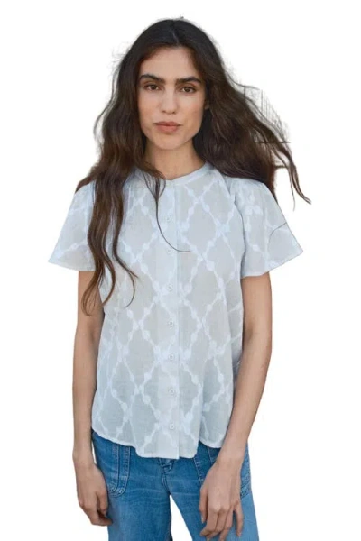 Ace & Jig Kenna Flutter Sleeve Blouse In White