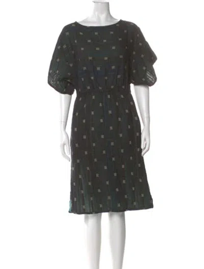 Pre-owned Ace & Jig Lace Pattern Knee-length Dress In Green
