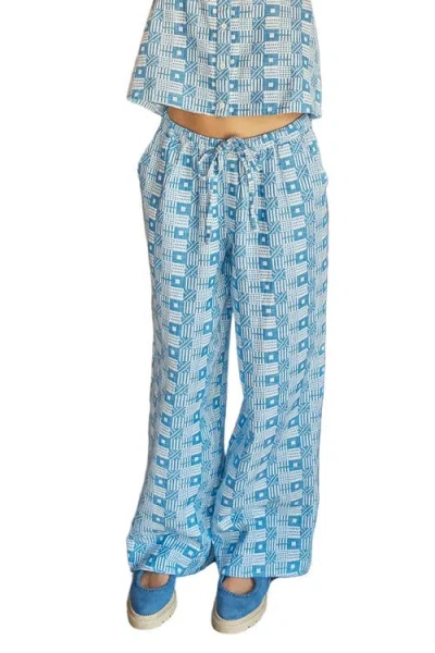 Ace & Jig Leone Pull-on Elasticated Drawstring Pants In Blue