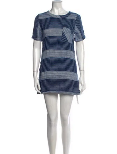 Pre-owned Ace & Jig Linen Mini Dress In Blue