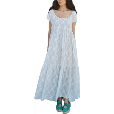 Ace & Jig Loulou Tiered Low Scoop Maxidress In Blue