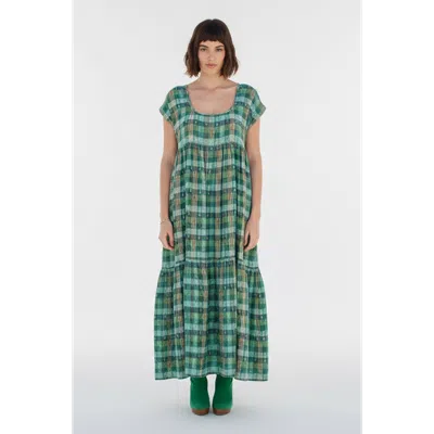 Ace & Jig Loulou Tiered Low Scoop Maxidress In Green