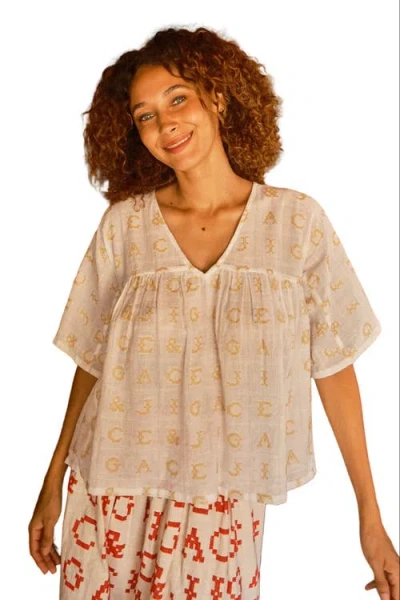 Ace & Jig Maura Reversible V-neck Top In Neutral