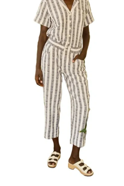 Ace & Jig Nicky Button Fly Ankle Length Pants In Multi