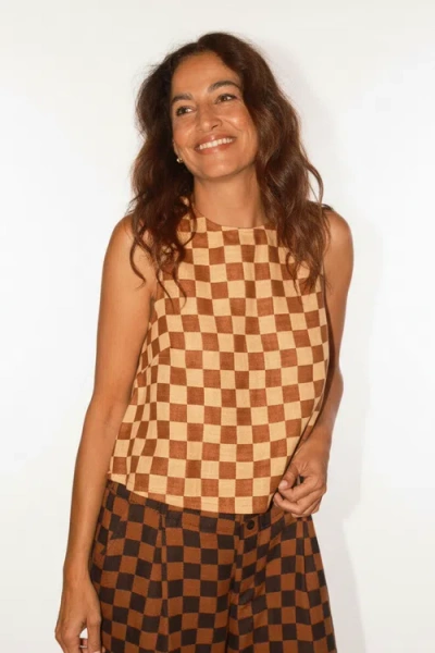Ace & Jig Nola Reversible A-line Tank Top In Brown
