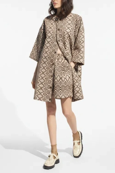 Ace & Jig Nova Reversible Shift Dress In Brown