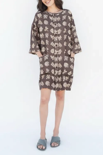 Ace & Jig Nova Reversible Shift Dress In Brown