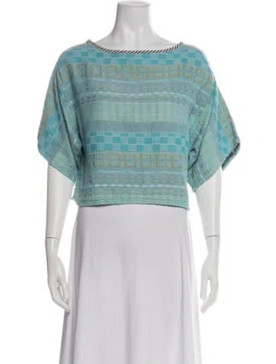 Pre-owned Ace & Jig Patterned Bateau Neckline Top In Multi