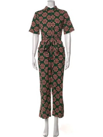 Pre-owned Ace & Jig Patterned Jumpsuit In Green
