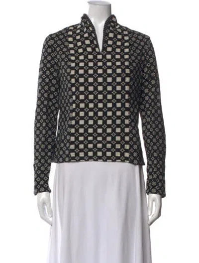 Pre-owned Ace & Jig Patterned Long Sleeve Top In Blue