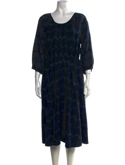 Pre-owned Ace & Jig Patterned Midi Length Dress In Black