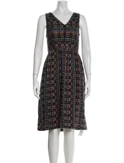 Pre-owned Ace & Jig Patterned Midi Length Dress In Black