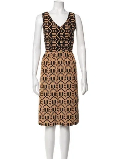 Pre-owned Ace & Jig Patterned Midi Length Dress In Black