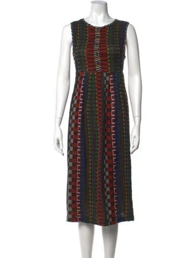 Pre-owned Ace & Jig Patterned Midi Length Dress In Black