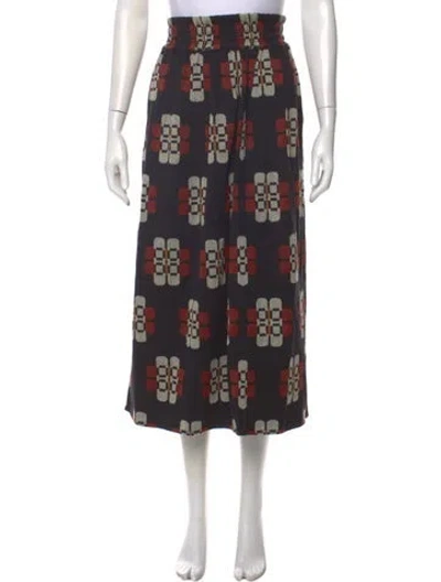 Pre-owned Ace & Jig Patterned Midi Length Skirt In Black
