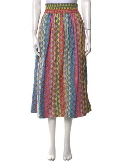 Pre-owned Ace & Jig Patterned Midi Length Skirt W/ Tags In Multi