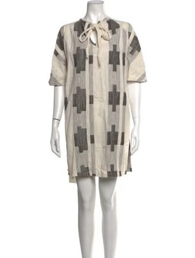 Pre-owned Ace & Jig Patterned Mini Dress In Black