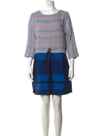Pre-owned Ace & Jig Patterned Mini Dress In Blue