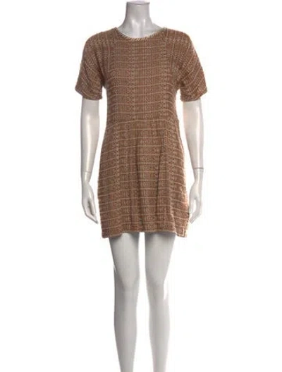 Pre-owned Ace & Jig Patterned Mini Dress In Neutral