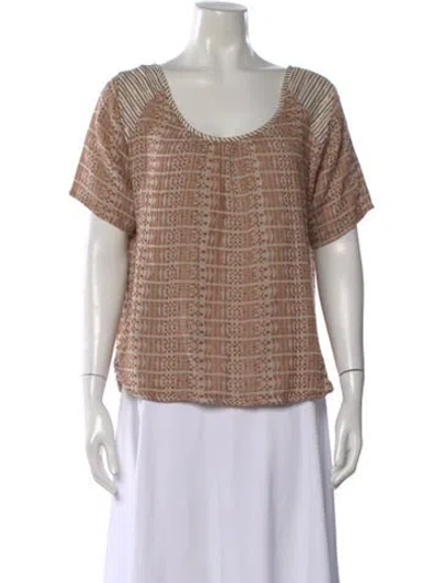 Pre-owned Ace & Jig Patterned Scoop Neck Top