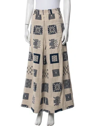 Pre-owned Ace & Jig Patterned Wide Leg Pants In Neutrals