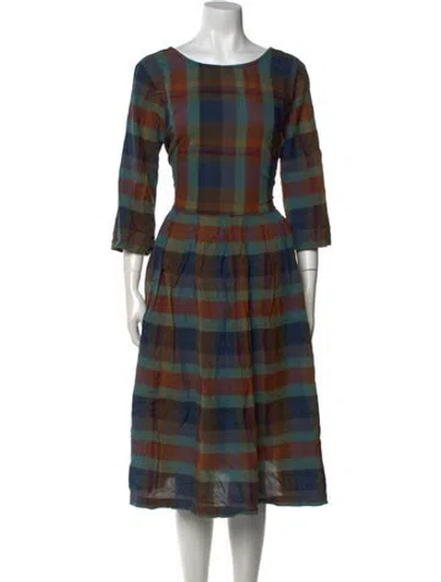 Pre-owned Ace & Jig Plaid Print Knee-length Dress