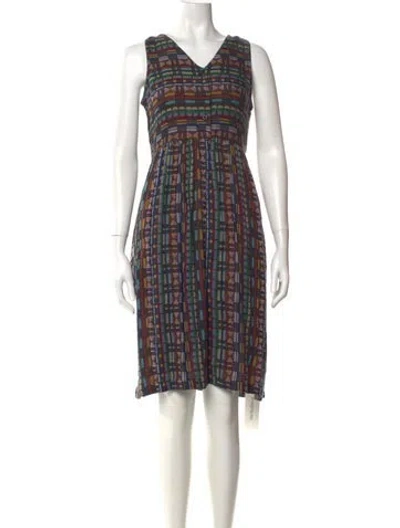 Pre-owned Ace & Jig Plaid Print Knee-length Dress In Black