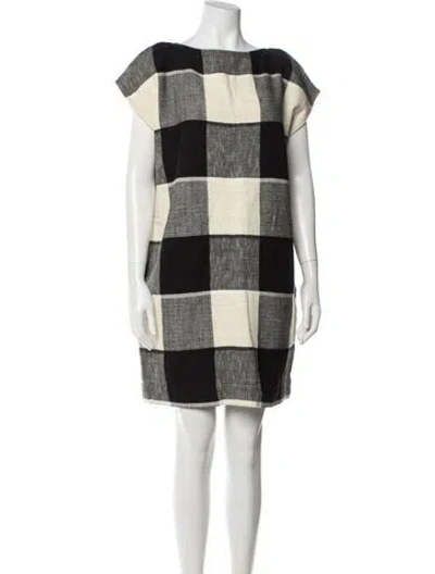 Pre-owned Ace & Jig Plaid Print Knee-length Dress In Blue