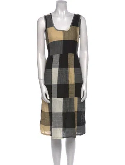 Pre-owned Ace & Jig Plaid Print Knee-length Dress W/ Tags In Black