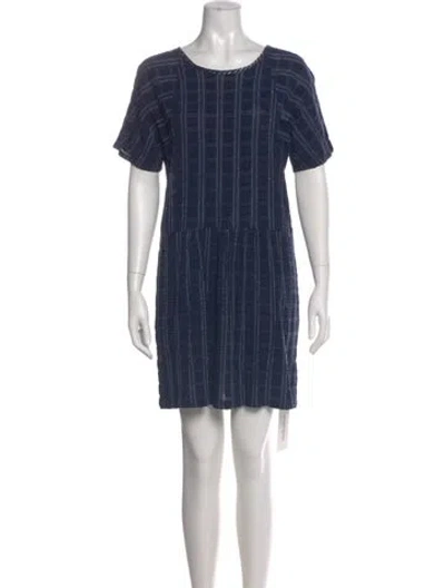 Pre-owned Ace & Jig Plaid Print Mini Dress In Blue