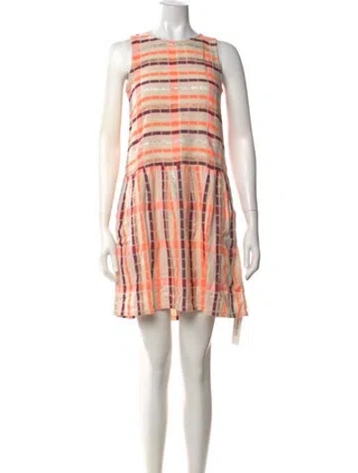 Pre-owned Ace & Jig Plaid Print Mini Dress In Neutrals
