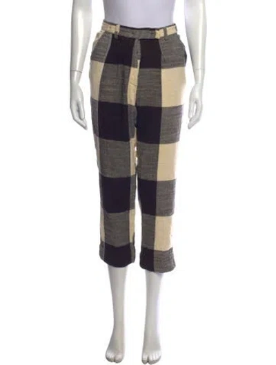 Pre-owned Ace & Jig Plaid Print Wide Leg Pants In Neutrals