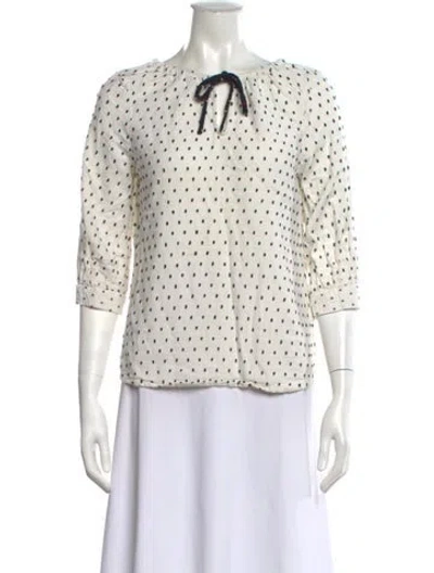 Pre-owned Ace & Jig Polka Dot Print Crew Neck Top In Multicolor