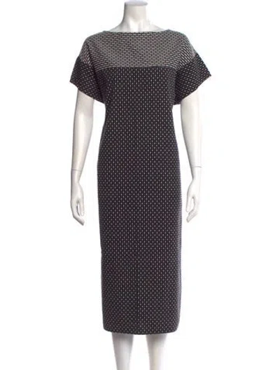 Pre-owned Ace & Jig Polka Dot Print Midi Length Dress In Black