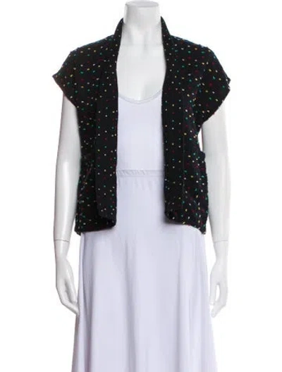 Pre-owned Ace & Jig Polka Dot Print Vest In Black