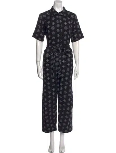 Pre-owned Ace & Jig Printed Jumpsuit In Black