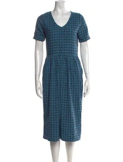 Pre-owned Ace & Jig Printed Knee-length Dress In Blue